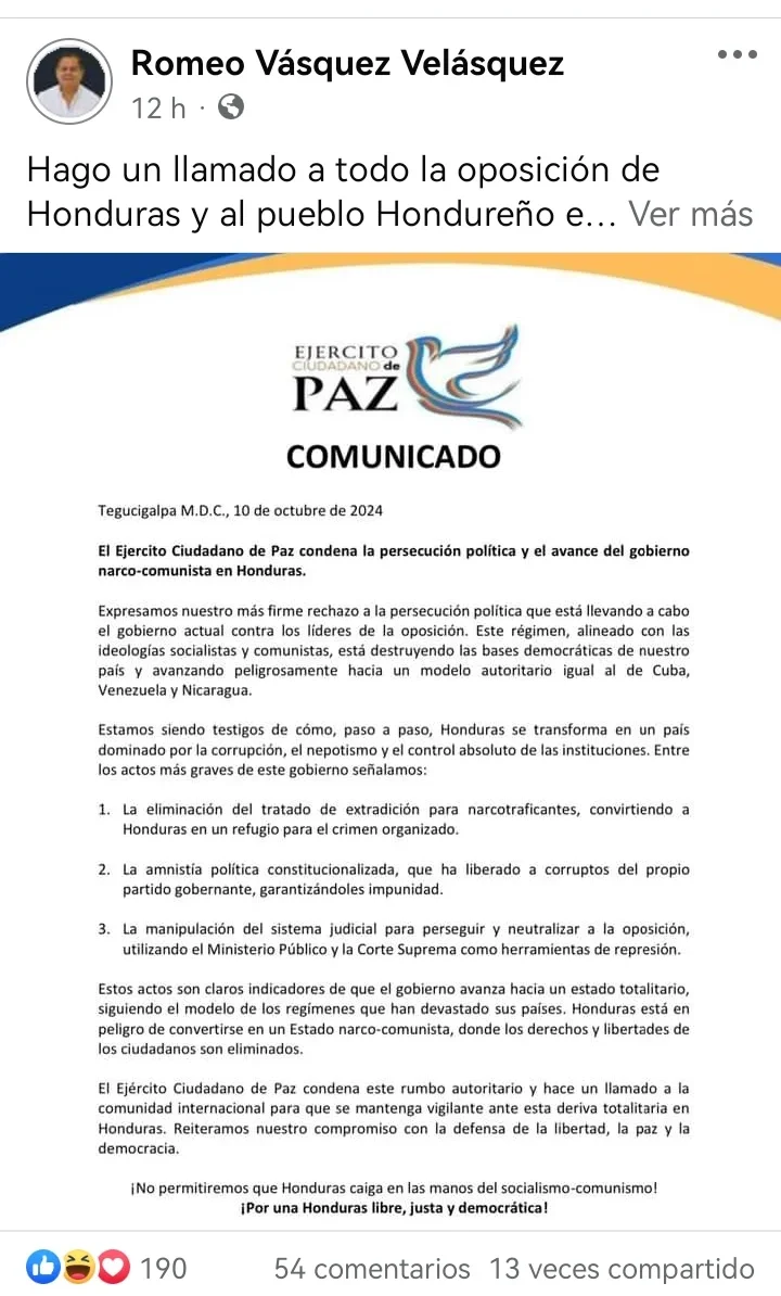 Parte de la población rechaza la persecución política por parte del gobierno