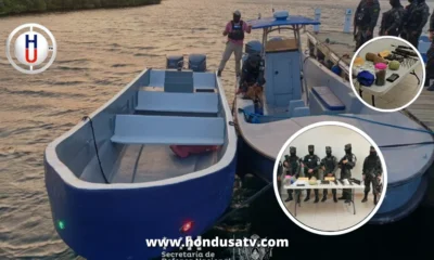Encuentran fuerte armamento y drogas en una embarcación en Guanaja, Islas de la Bahía