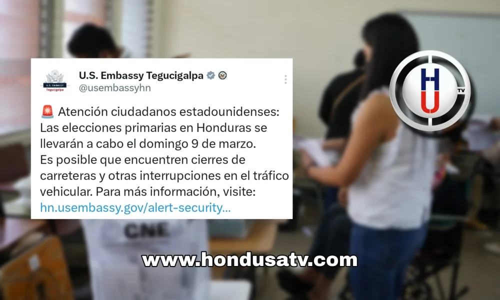 EEUU alerta a sus ciudadanos cierre de carreteras en elecciones hondureñas
