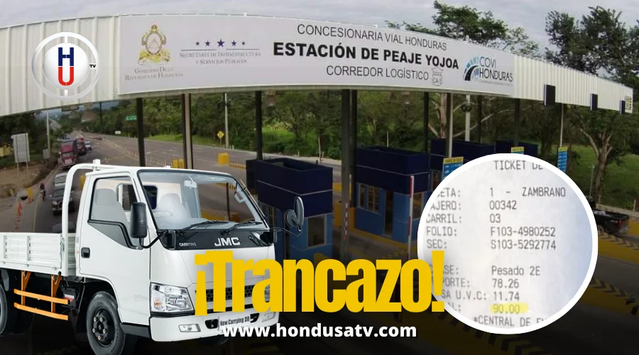 COVI Honduras sube peaje a camiones de un eje y aumenta presión sobre los bolsillos de la población