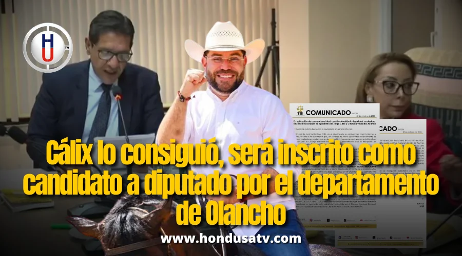 TJE declara procedentes recursos de Cálix y Villalobos y ordena su inscripción; rechaza recusaciones en planillas de Olancho y Valle