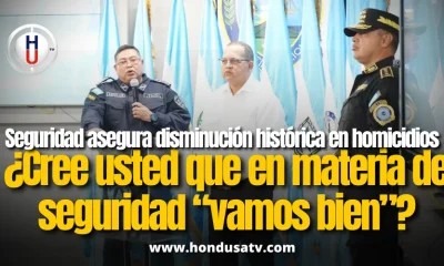 Seguridad reporta reducción histórica de homicidios en Honduras