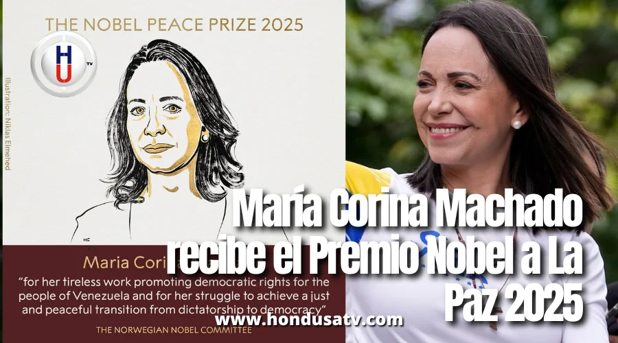María Corina Machado recibe el Premio Nobel de la Paz 2025 por su defensa de la democracia en Venezuela