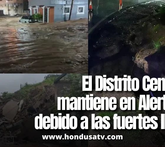 Distrito Central extiende alerta roja por 48 horas más ante riesgo de deslizamientos e inundaciones