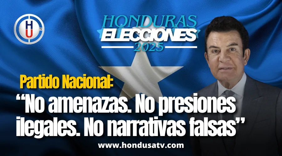 Partido Nacional arremete contra Salvador Nasralla y lo acusa de presionar ilegalmente al CNE
