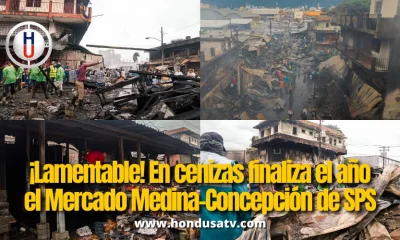 Devastador incendio arrasa con decenas de negocios en el Mercado Medina-Concepción de San Pedro Sula