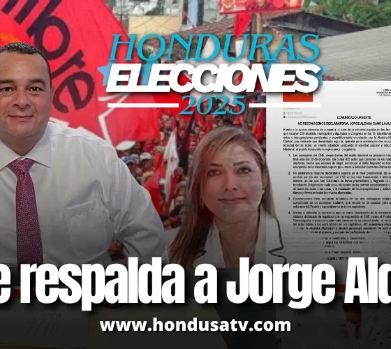 Partido Libre desconoce declaratoria del CNE y afirma que Jorge Aldana ganó la Alcaldía del Distrito Central