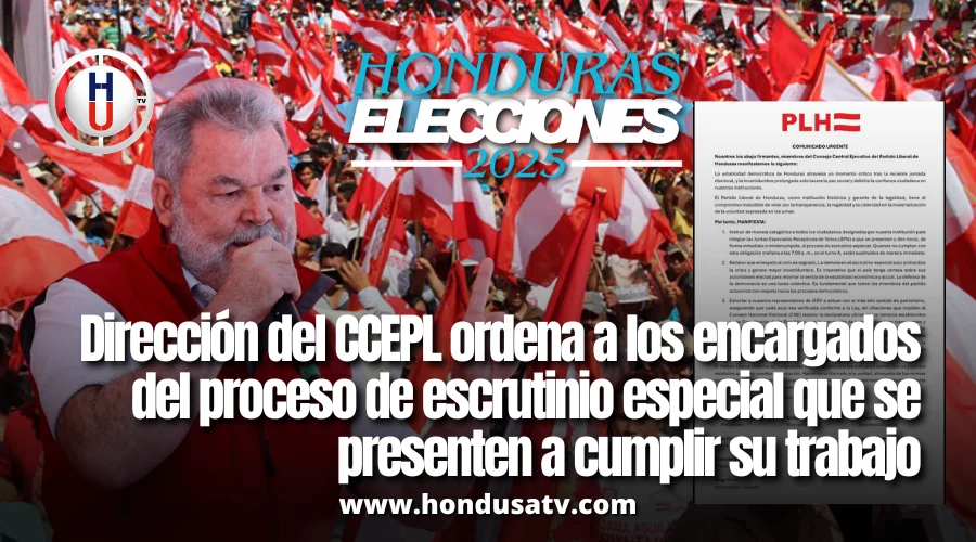Partido Liberal ordena presencia inmediata en JRV y exige escrutinio transparente para respetar la voluntad popular