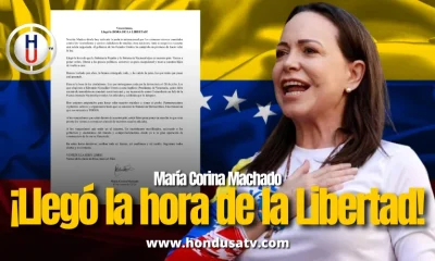 María Corina Machado proclama “la hora de la libertad” y llama a la transición democrática en Venezuela