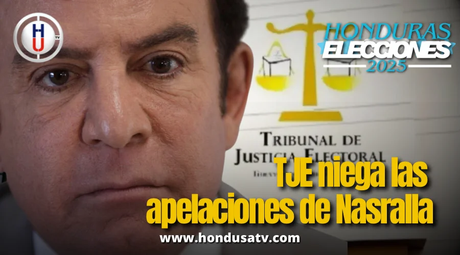 TJE rechaza apelaciones de Nasralla y cierra la vía legal contra los resultados electorales