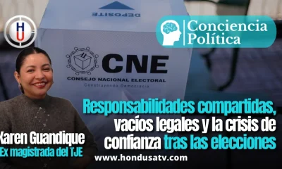 Karen Guandique en Conciencia Política: responsabilidades compartidas, vacíos legales y la crisis de confianza tras las elecciones