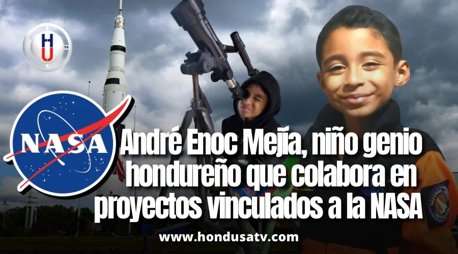 Niño genio hondureño deslumbra al mundo al colaborar en proyectos vinculados a la NASA