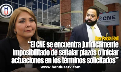 Ana Paola Hall afirma que el CNE no puede acatar decreto del Congreso por vicio constitucional