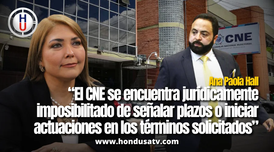 Ana Paola Hall afirma que el CNE no puede acatar decreto del Congreso por vicio constitucional