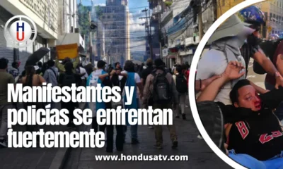 Enfrentamientos entre manifestantes y Policía por rumores de reducción del presupuesto universitario en Honduras