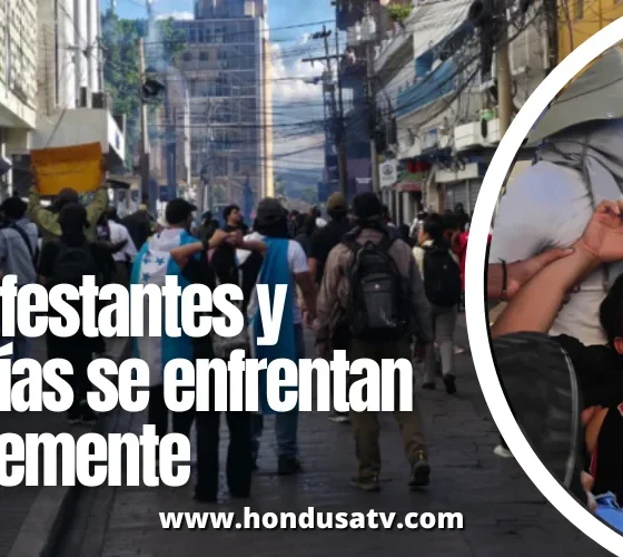 Enfrentamientos entre manifestantes y Policía por rumores de reducción del presupuesto universitario en Honduras