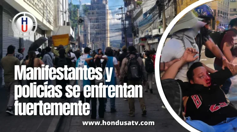 Enfrentamientos entre manifestantes y Policía por rumores de reducción del presupuesto universitario en Honduras