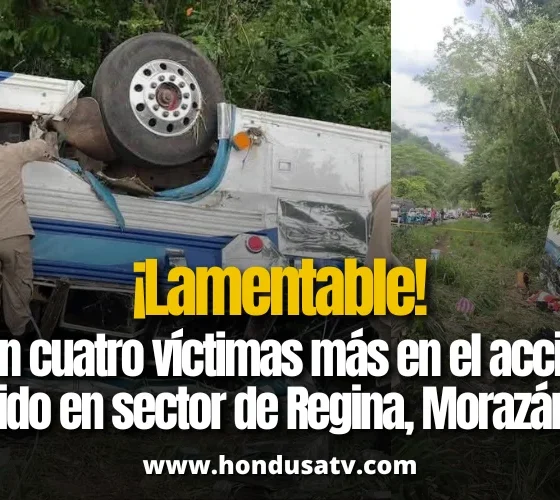 Cuatro personas mueren y varias más resultan heridas tras aparatoso accidente en Yoro